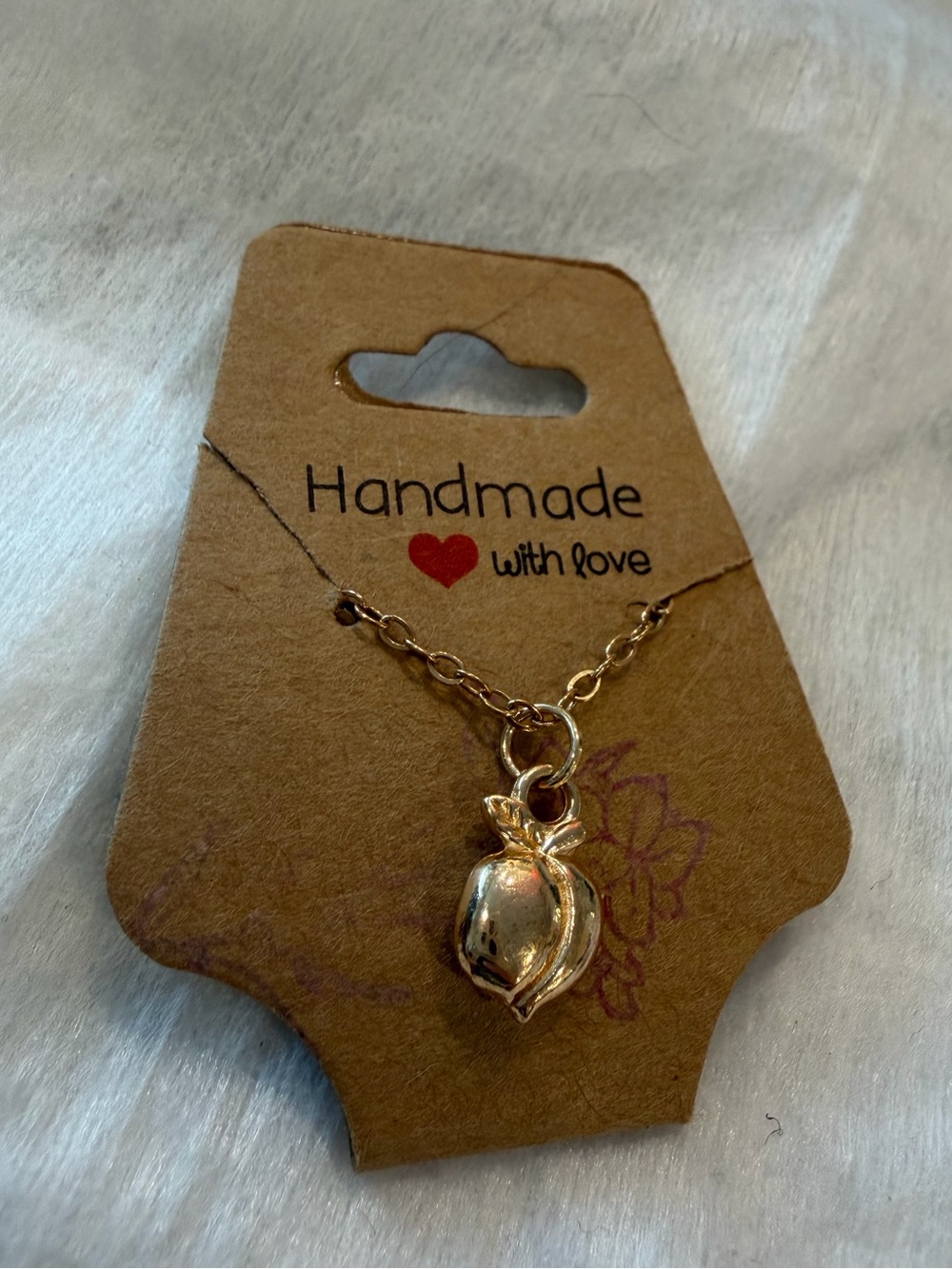 🍑 SHE’S A PEACH 🍑 Gold Pendant Necklace
